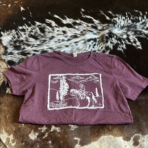 Steadfast Western Wear, Bella Canvas Purple Short Sleeve Tee with Graphic Design